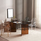 Glass Contemporary Free Form Dining Table Clear Glass Top Table for Dining Room Clearhalo ' dining_table' 'Dining Tables & Seating' 'Dining Tables' 'furn' 'furn_dining_table' 'Furniture' 'furniture_dining_table' 'Kitchen & Dining Furniture' 'kitchen&dining_furn' 'kitchen' 'kitchen_dining_table' 1200x1200_5ebd5e98-afbe-408c-8ca2-293c7994f762