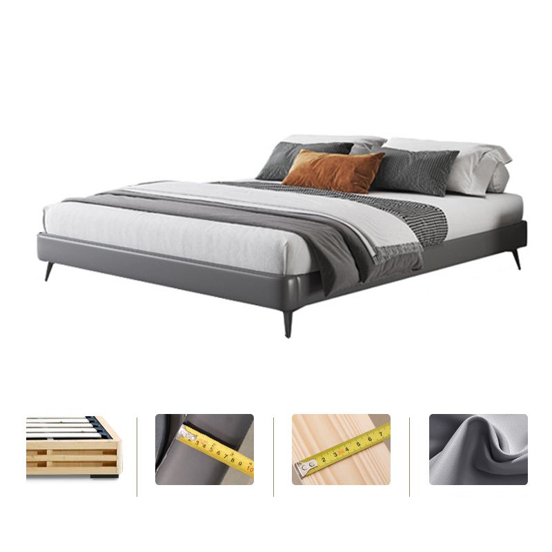 Modern Bed Frame Mattress Included Standard Bed with Custom Gold Legs Clearhalo 'Bedroom Furniture' 'Beds' 'furn' 'furn_beds' 'Furniture' 1200x1200_5ebdc9b1-2661-462a-9cfa-93d0694b6805