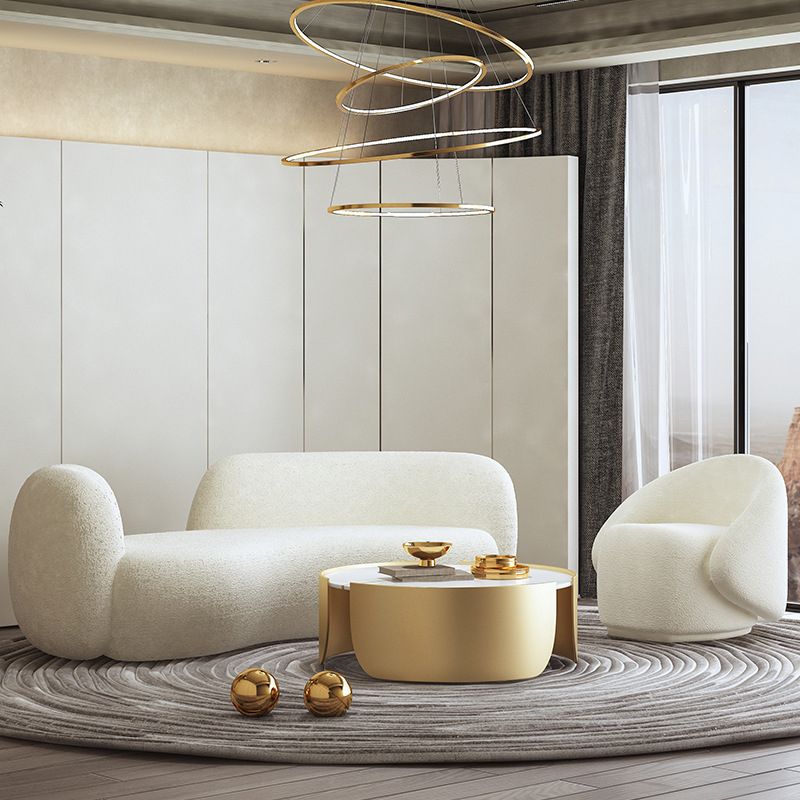 Contemporary Curved Sofa in Beige for Apartment 28.35" High Sofa Clearhalo 'furn' 'furn_sofas' 'Furniture' 'Living Room Furniture' 'Sofa' 'sofas' 1200x1200_5ec0f887-5cdc-45a1-8951-9b7db0b00de1