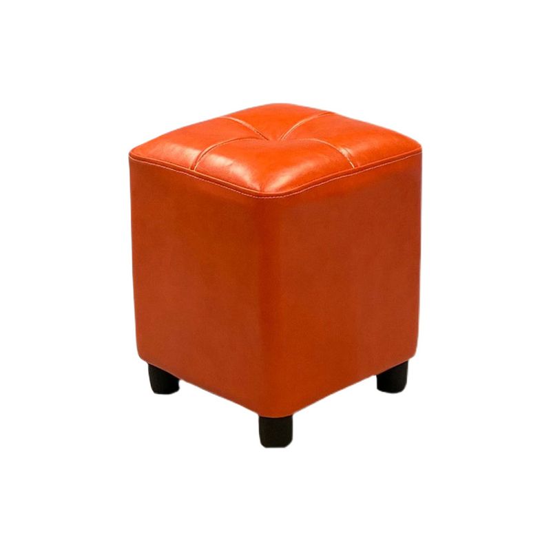 Modern Square Ottoman Plain Water Resistant Faux Leather Stain Resistant Tufted Ottoman Clearhalo 'furn' 'furn_ottomans_poufs' 'Furniture' 'Living Room Furniture' 'Ottomans & Poufs' 'ottomans_poufs' 1200x1200_5ec27f8b-8a42-4a86-aeee-63613eba6154