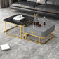 Ensemble de table basse carrée Frame Ensemble de table basse gigogne Glam avec tiroir