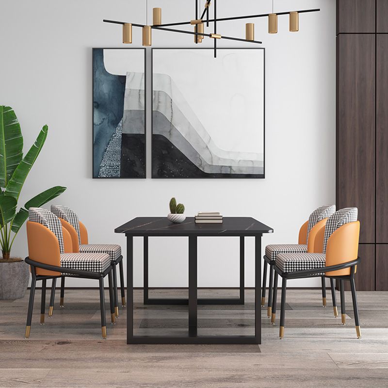 1/2/5/7 Pcs Dining Chairs Set Black Sintered Stone Dining Set with Double Pedestal Base Clearhalo 'Dining Room Sets' 'Dining Tables & Seating' 'dining_room_set' 'furn' 'furn_dining_room_set' 'Furniture' 'furniture_dining_room_set' 'Kitchen & Dining Furniture' 'kitchen&dining_furn' 'kitchen' 1200x1200_5ec44670-987a-4baf-acfb-039c04aa0302