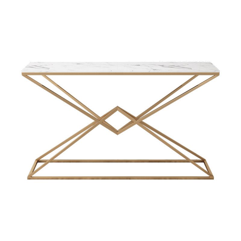 11.8" W Modern Console Accent Table Antique Finish Sofa Console Table in Marble Clearhalo 'Console Tables' 'console_tables' 'Entry & Mudroom Furniture' 'furn' 'furn_console_tables' 'Furniture' 1200x1200_5ec6219c-315a-482e-8613-c01dadd9881a