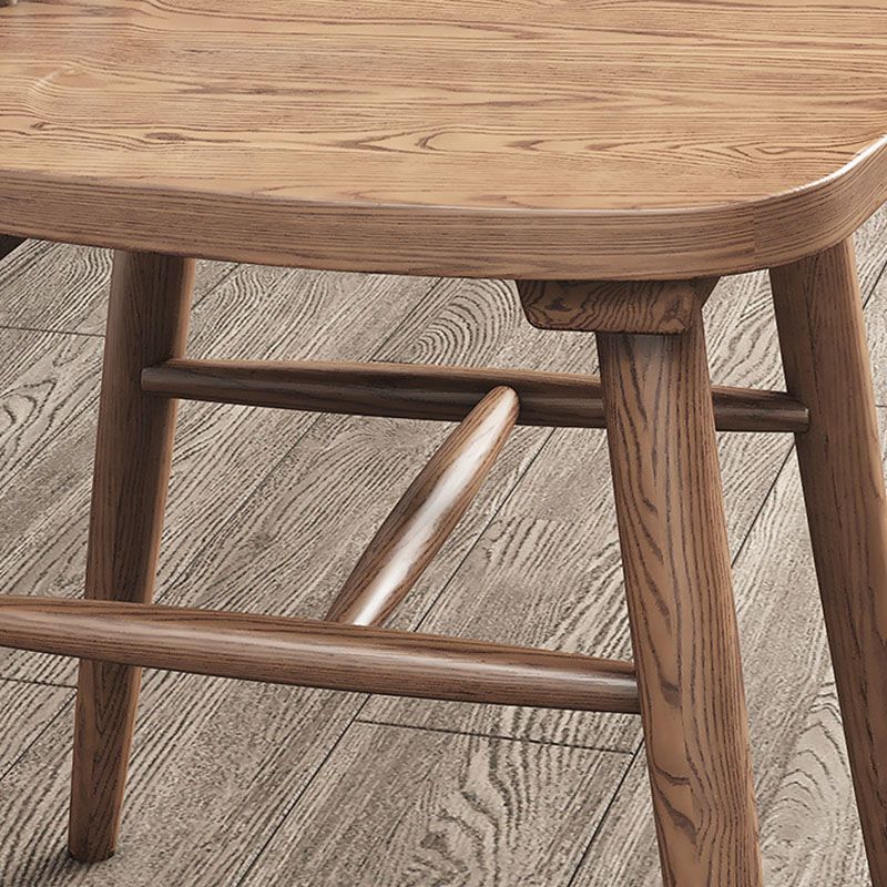 Houten keuken eetkamerstoel lat achterzijde stoel in natuurlijke