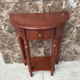 Table de console moderne du milieu du siècle en bois.