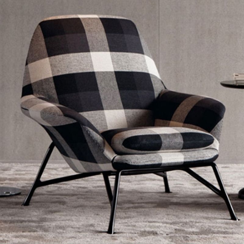 Linen Accent Chair Arms Included Accent Room Chair with Ottoman, 28.34" Wide Clearhalo 'Accent Chairs' 'accent_chairs' 'Chairs & Seating' 'furn' 'furn_accent_chairs' 'Furniture' 'Living Room Furniture' 1200x1200_5ec9821a-26ef-42a4-982a-6e64725f158b