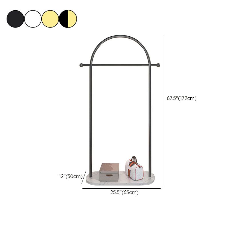 Modern Metal Hall Stand Hanging Rail with 2 Hooks Coat Hanger Clearhalo 'Entry & Mudroom Furniture' 'furn' 'furn_hall_tree_coat_racks' 'Furniture' 'Hall Trees & Coat Racks' 'hall_tree_coat_racks' 1200x1200_5eca6780-acc5-4273-8061-c60121bcca32