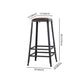 Industrial Brown Leather Bar Stools Square Stool with Metal Base Clearhalo 'Bar Furniture' 'Bar Stools' 'bar_stools' 'furniture_bar_stools' 'Kitchen & Dining Furniture' 'kitchen&dining_furn' 'kitchen' 'kitchen_furn' Furniture' 1200x1200_5eca7c65-3d82-45bd-b53e-e56bd75c0e5c