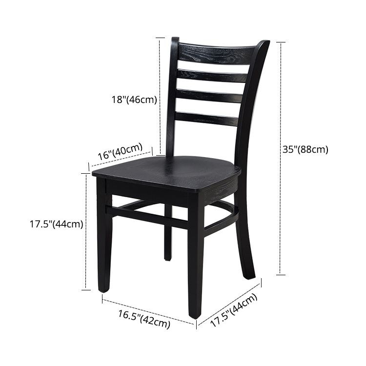 Traditional Wood Dining Side Chair 16.5'' Wide Ladder Back Chair for Home Use Clearhalo ' kitchen&dining_furn' 'Dining Chairs' 'Dining Tables & Seating' 'dining_chair' 'furn' 'furn_dining_chair' 'Furniture' 'furniture_dining_chair' 'Kitchen & Dining Furniture' 'kitchen' 1200x1200_5ecbd229-8b6f-4bc8-b113-d0740c0d6003
