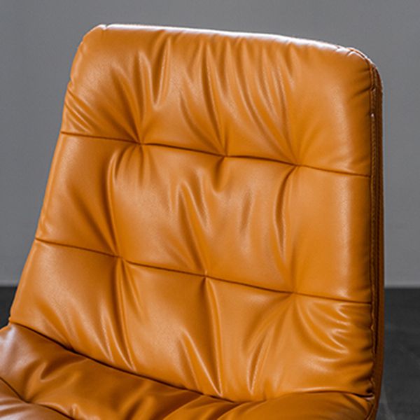 Nordic Upholstered Armless Dining Chairs Metal Legs Solid Back Chair for Home Use Clearhalo ' kitchen&dining_furn' 'Dining Chairs' 'Dining Tables & Seating' 'dining_chair' 'furn' 'furn_dining_chair' 'Furniture' 'furniture_dining_chair' 'Kitchen & Dining Furniture' 'kitchen' 1200x1200_5ecbe57e-b781-4e9f-9ea6-0e847f374507