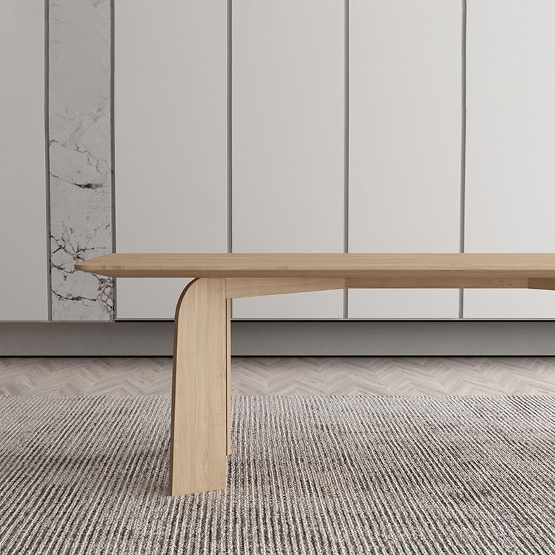 4 Natural Finish Legs Dining Table Modern Solid Wood Rectangle Dining Table Clearhalo 'Dining Tables & Seating' 'Dining Tables' 'dining_table' 'furn' 'furn_dining_table' 'Furniture' 'furniture_dining_table' 'Kitchen & Dining Furniture' 1200x1200_5ecc3e72-8be2-4ed6-b562-6bf92b0efbfa