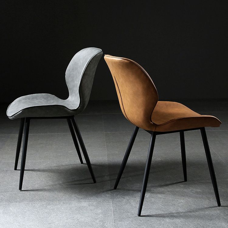 Contemporary Indoor Side Chair Upholstered Wingback Metal Dining Room Chair Clearhalo ' kitchen&dining_furn' 'Dining Chairs' 'Dining Tables & Seating' 'dining_chair' 'furn' 'furn_dining_chair' 'Furniture' 'furniture_dining_chair' 'Kitchen & Dining Furniture' 'kitchen' 1200x1200_5eccf169-687d-4358-8328-553302359a91