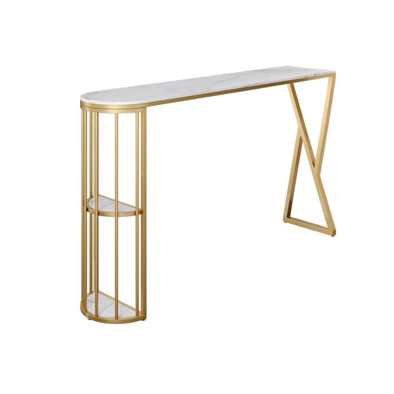 1/3 Pieces Glam Iron Bar Table Set Sintered Stone Top Bistro Set with Shelf Clearhalo 'Bar Furniture' 'furn' 'furn_home_bar_bar_sets' 'Furniture' 'Home Bars & Bar Sets' 'home_bar_bar_sets' 'Kitchen & Dining Furniture' 1200x1200_5ecd509e-1f08-4c95-a18b-cd344c603890