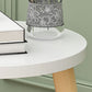 Modern White/yellow/black/pink Round End Table Wooden Tripod Sofa Side Table