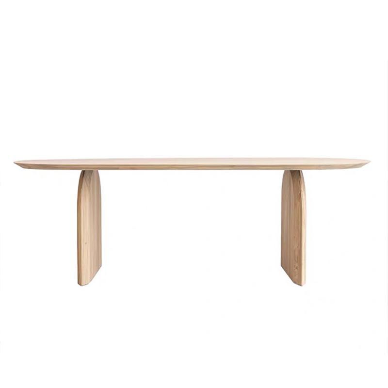 Modern Solid Wood Top Oval Dinette Table Wood Base Dining Table for Living Room Clearhalo 'Dining Tables & Seating' 'Dining Tables' 'dining_table' 'furn' 'furn_dining_table' 'Furniture' 'furniture_dining_table' 'Kitchen & Dining Furniture' 1200x1200_5ed0ca08-23b7-4c9e-a2d9-2bb86974a6cc