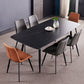 Fixed Minimalist Sintered Stone Top Kitchen Table Set with 4 Black Legs Base for Dining Room Clearhalo 'Dining Room Sets' 'Dining Tables & Seating' 'dining_room_set' 'furn' 'furn_dining_room_set' 'Furniture' 'furniture_dining_room_set' 'Kitchen & Dining Furniture' 'kitchen&dining_furn' 'kitchen' 1200x1200_5ed11ad0-819f-4548-9df7-5622a6e96ed4