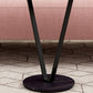 Round Side End Table with Slate Top, Contemporary Frame End Table