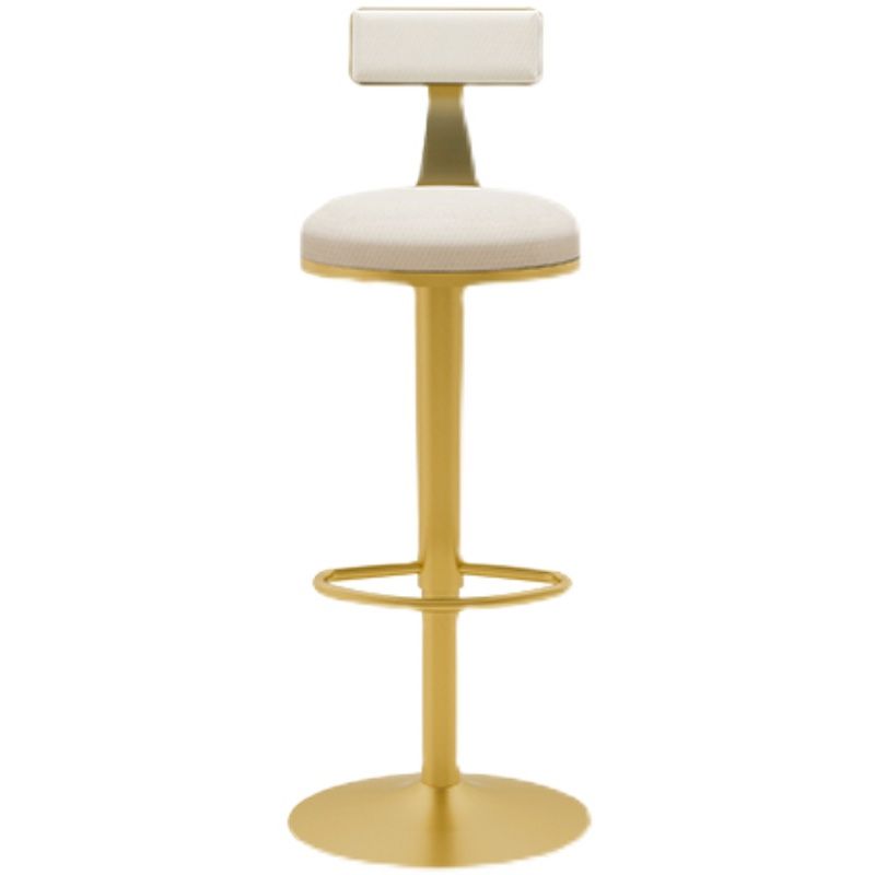 Glam Liftable Backrest Counter Stool Iron Household Bar Stool with Cushion Clearhalo 'Bar Furniture' 'Bar Stools' 'bar_stools' 'furn' 'furn_bar_stools' 'furniture_bar_stools' 'Kitchen & Dining Furniture' 'kitchen&dining_furn' 'kitchen' 'kitchen_furn' Furniture' 1200x1200_5ed1d2d7-8112-4fcc-a232-909e65eda0b3