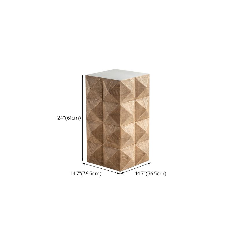 Sqaure Pine Drum Side Table Rustic Natural 14.37" Wide End Table Clearhalo 'Coffee & Accent Tables' 'End & Side Tables' 'end_side_tables' 'furn' 'furn_end_side_tables' 'Furniture' 'Living Room Furniture' 1200x1200_5ed23be5-3ae5-4bca-a1ac-db5c181f03b7