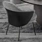Silla de comedor de estilo contemporáneo silla de comedor tapizada en gris