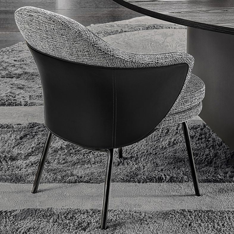 Silla de comedor de estilo contemporáneo silla de comedor tapizada en gris