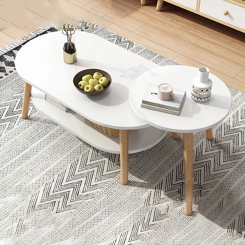 Modern Wooden Coffee Table Oval Bunching Coffee Table Set for Living Room Clearhalo 'Coffee & Accent Tables' 'Coffee Tables' 'coffee_tables' 'furn' 'furn_coffee_tables' 'Furniture' 'Living Room Furniture' 1200x1200_5ed54754-7d5b-4884-8d71-64329cdcbee1