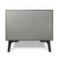 17 Zoll H-Nachttisch 2-DRAWER Grey Modern Imitation Wood Night Tisch mit Beinen