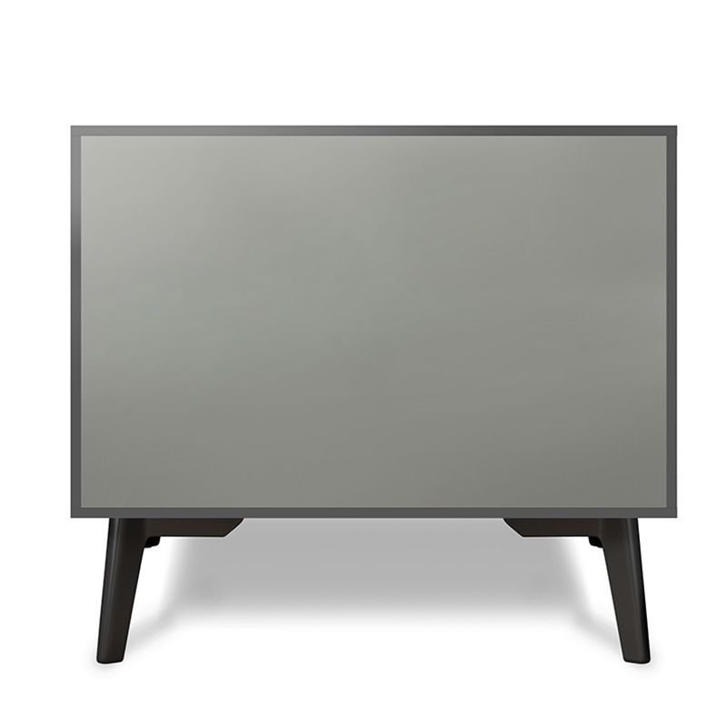 17 Zoll H-Nachttisch 2-DRAWER Grey Modern Imitation Wood Night Tisch mit Beinen