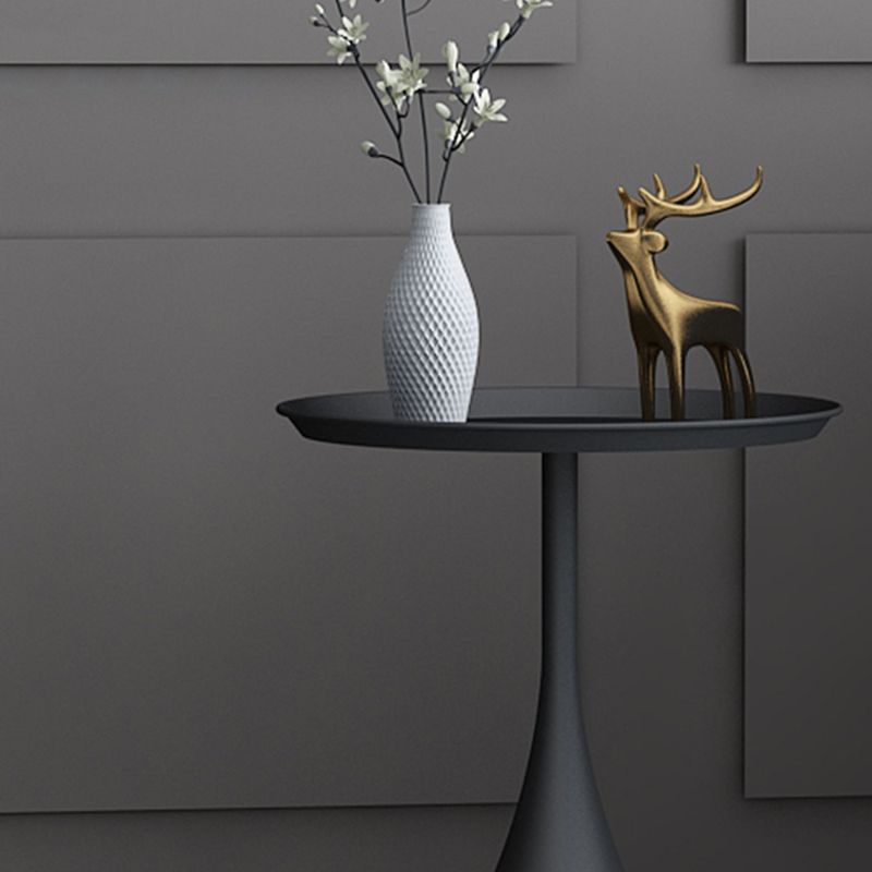 Tavolo da piedistallo alto 21,7 "tavolo da tavolo rotondo in ardesia.