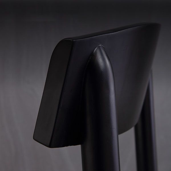 Industrial Oak Open Side Chair Matte Finish Wood Dining Chair