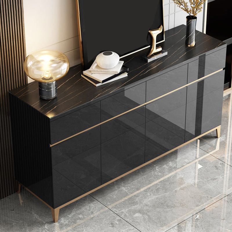 Modern Sideboard Buffet Cabinets Buffet Table with 4-Drawer and 4-Door Clearhalo 'buffet_sideboard' 'Buffets & Sideboards' 'furn' 'furn_buffet_sideboard' 'Furniture' 'Kitchen & Dining Furniture' 1200x1200_5ed96428-7659-43bb-a046-258671d22b09