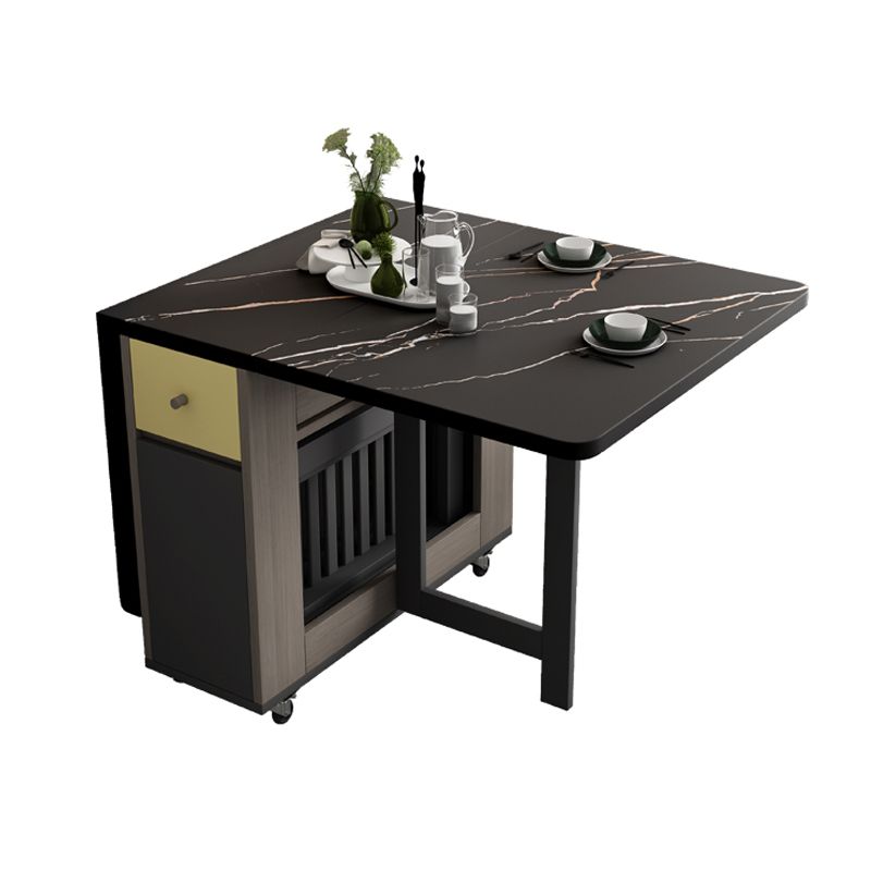 Mid-Century Modern Dining Table Rectangle Drop-Leaf 59" Dining Table(only table) Clearhalo ' dining_table' 'Dining Tables & Seating' 'Dining Tables' 'furn' 'furn_dining_table' 'Furniture' 'furniture_dining_table' 'Kitchen & Dining Furniture' 'kitchen&dining_furn' 'kitchen' 'kitchen_dining_table' 1200x1200_5edc4c38-212b-4a4c-a782-7708b5c8fcd0
