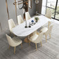 Glam Kitchen White Dining Table Sintered Stone Standard Dining Table with Pedestal Base Clearhalo ' dining_table' 'Dining Tables & Seating' 'Dining Tables' 'furn' 'furn_dining_table' 'Furniture' 'furniture_dining_table' 'Kitchen & Dining Furniture' 'kitchen&dining_furn' 'kitchen' 'kitchen_dining_table' 1200x1200_5ede89ae-096c-45c1-a67d-54e509c868ec
