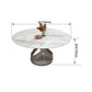 Glam Sintered Stone White Table Round Shape Standard Dining Table for Kitchen Clearhalo ' dining_table' 'Dining Tables & Seating' 'Dining Tables' 'furn' 'furn_dining_table' 'Furniture' 'furniture_dining_table' 'Kitchen & Dining Furniture' 'kitchen&dining_furn' 'kitchen' 'kitchen_dining_table' 1200x1200_5edf70e9-6814-4b56-a5b5-545dd26fc5c9