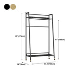 Glam Metal Hall Stand Hanging Rail Storage Shelving and 2 Hooks Coat Hanger Clearhalo 'Entry & Mudroom Furniture' 'furn' 'furn_hall_tree_coat_racks' 'Furniture' 'Hall Trees & Coat Racks' 'hall_tree_coat_racks' 1200x1200_5ee0fc2d-10b1-4689-9be2-75891b84d174