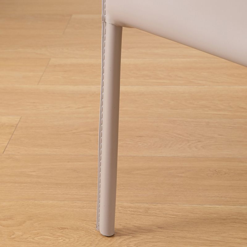 Upholstered Arm Chair Contemporary Faux Leather Dining Arm Chair for Home