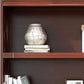 Wooden Standard Bookshelf Contemporary Closed Back Bookcase with Drawers
