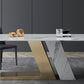 Modern Dining Set 1/4/5/6 Pcs Sintered Stone Dining Table with Side Chairs Clearhalo 'Dining Room Sets' 'Dining Tables & Seating' 'dining_room_set' 'furn' 'furn_dining_room_set' 'Furniture' 'Kitchen & Dining Furniture' 1200x1200_5ee1fe7d-96e2-4294-9299-48907959ad25