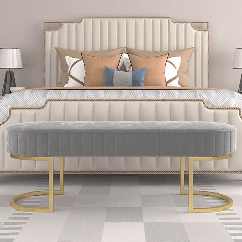 Banca sedute imbottita glam Benca ovale e panca per camera da letto, 16 "W