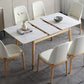 Stone 4-foot Dinette Table Traditional Luxury Extendable Dining Table for Home Clearhalo ' dining_table' 'Dining Tables & Seating' 'Dining Tables' 'furn' 'furn_dining_table' 'Furniture' 'furniture_dining_table' 'Kitchen & Dining Furniture' 'kitchen&dining_furn' 'kitchen' 'kitchen_dining_table' 1200x1200_5ee3e859-ff5d-432f-8860-78abf3fa862e