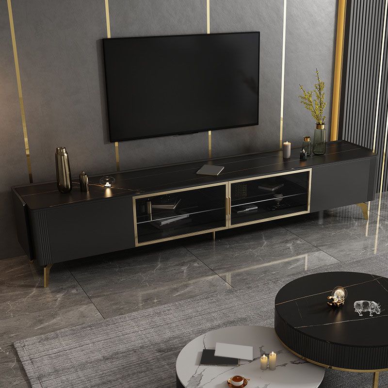 Glam TV Media Console Enclosed Storage TV Console for Living Room Clearhalo 'furn' 'furn_tv_stands_entertainment_centers' 'Furniture' 'Living Room Furniture' 'TV Stands & Entertainment Centers' 'TV Stands & Media Storage Furniture' 'tv_stands_entertainment_centers' 1200x1200_5ee45b9d-fb88-461e-ba94-c39703df22a1