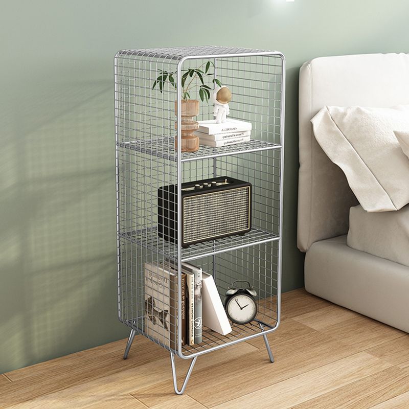 Modern Style Closed Back Bookcase with Metal Rectangular Shelves Clearhalo 'Bookcases' 'furn' 'furn_bookcases' 'Furniture' 'furniture_bookcases' 'kitchen' 'kitchen_bookcases' 'Living Room Furniture' 'Office Furniture' 1200x1200_5ee48db8-0ace-4fba-894d-7e0dd6098fe3