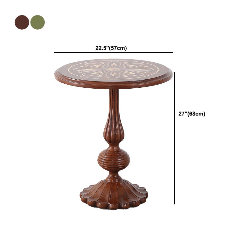 Tavolino in legno in legno in stile country francese 26.77 "tavolo da piedistallo alto