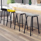 Plastic Bucket Seat Bar Stools Contemporary Low Back Barstool for Home