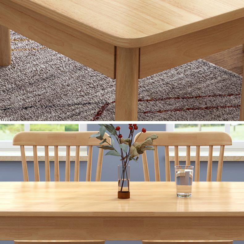 Industrial Rubber Wood Dining Table Rectangle Kitchen Table with 4 Legs Clearhalo ' dining_table' 'Dining Tables & Seating' 'Dining Tables' 'furn' 'furn_dining_table' 'Furniture' 'furniture_dining_table' 'Kitchen & Dining Furniture' 'kitchen&dining_furn' 'kitchen' 'kitchen_dining_table' 1200x1200_5ee5667b-58d4-40da-9b3e-21c2e4080149