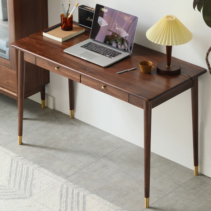 Bedroom Office Desk Solid Wood Legs Parsons Writing Desk with Drawer Clearhalo 'furn' 'furn_office_desk' 'Furniture' 'Office Desks' 'Office Furniture' 'office_desk' 1200x1200_5ee58e4b-2fe5-4484-b10e-4936204c1c6f