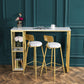 Glam – ensemble de Table de bar rectangulaire, comptoir en pierre, avec tabourets hauts, pour cuisine, 1/2/3 pièces