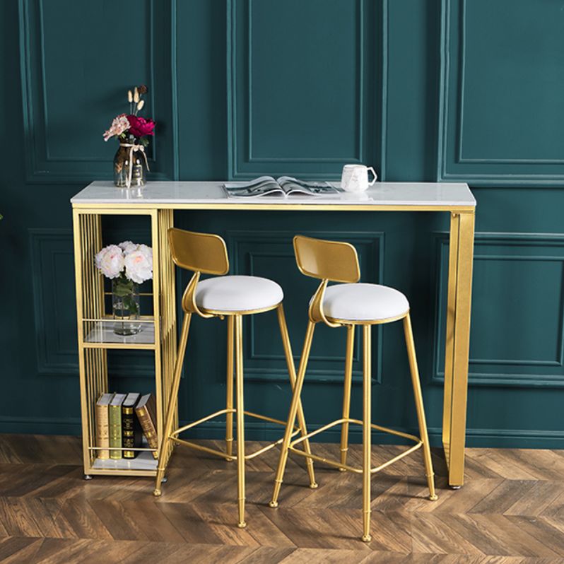Glam – ensemble de Table de bar rectangulaire, comptoir en pierre, avec tabourets hauts, pour cuisine, 1/2/3 pièces