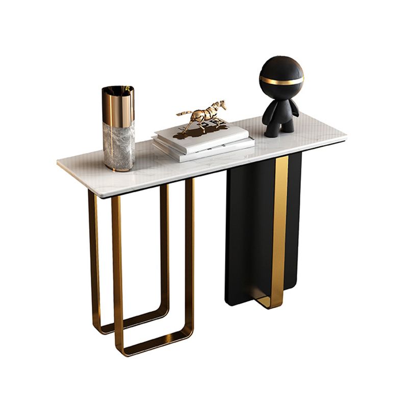 Tavolo di accento console contemporanea rettangolo tavolo console di finitura antica in marmo
