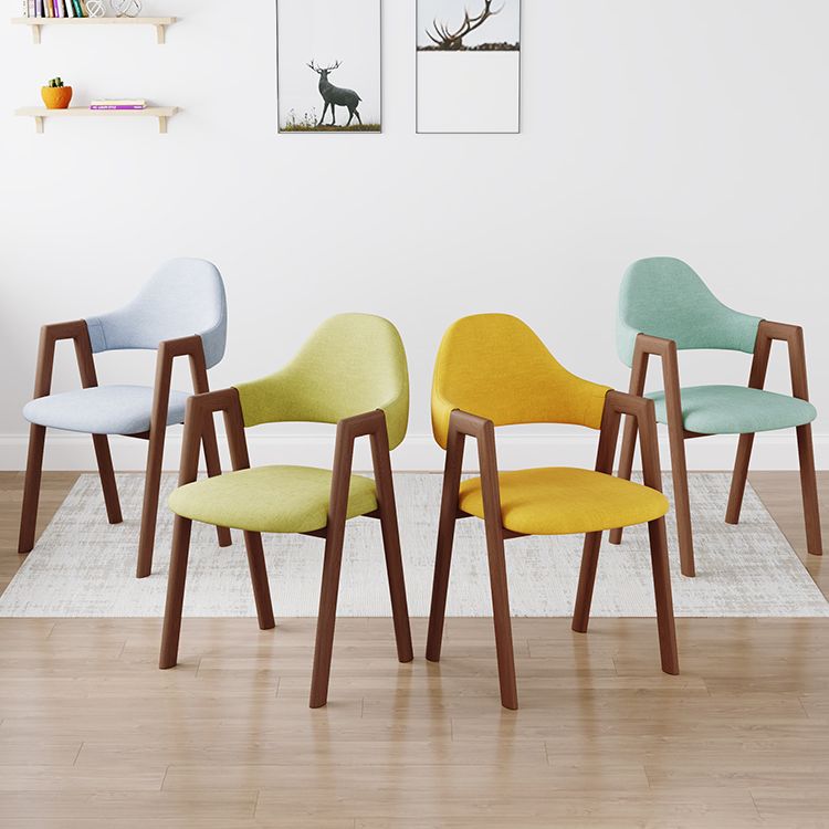 Contemporary Brown Kitchen Dining Arm Chair Wood Opening Back Dining Arm Chair Clearhalo ' kitchen&dining_furn' 'Dining Chairs' 'Dining Tables & Seating' 'dining_chair' 'furn' 'furn_dining_chair' 'Furniture' 'furniture_dining_chair' 'Kitchen & Dining Furniture' 'kitchen' 1200x1200_5eea512c-ef5b-43de-aa52-5b7b0d6dd1b7